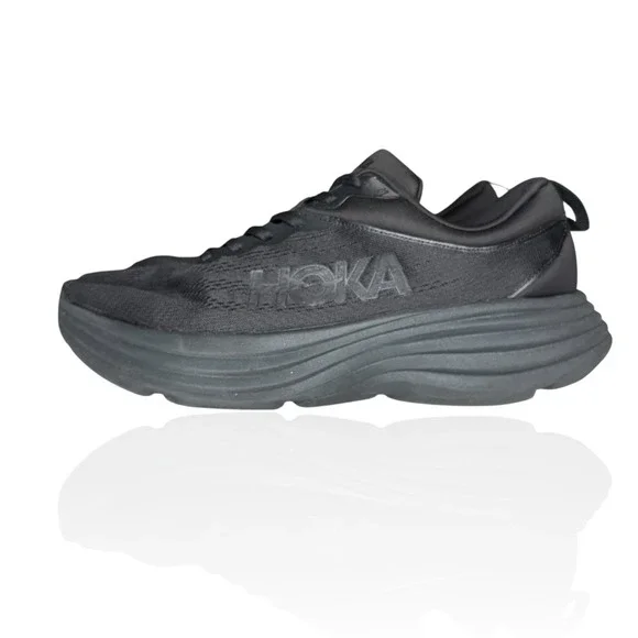 Hoka One One Bondi 8 Wide Shoes Mens‎ 10 D Black BBLC Cushion Comfort Running